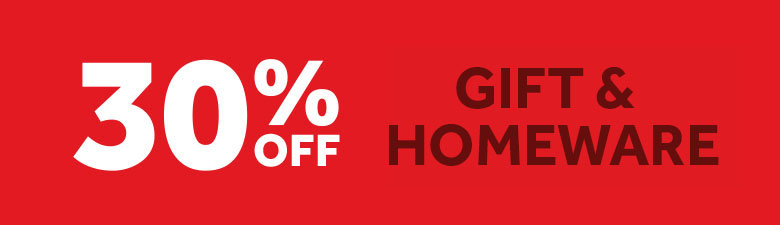 30% off Gift & Homeware