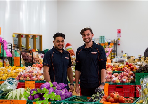 Aman Sharma and Dean Gibson, Produce Pals Fruit ’n’ Veges 