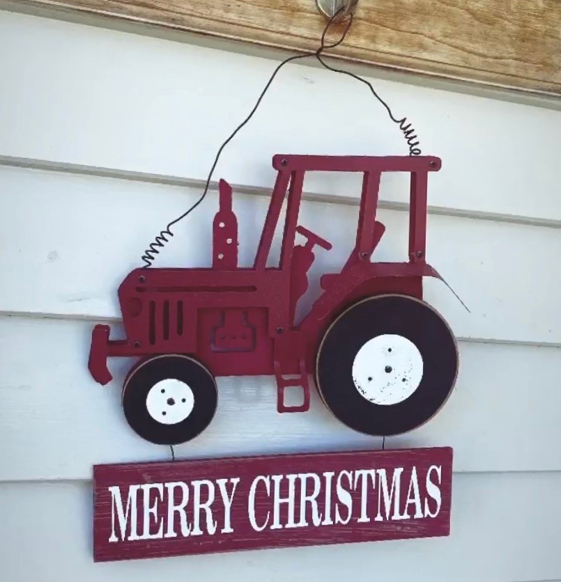 Christmas Tractor Decoration