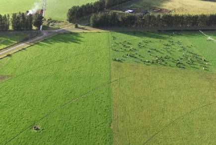 Agrichem paddock aerial Shot